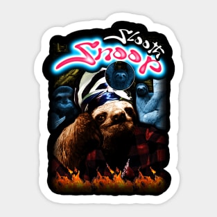 Snoop sloth vintage 90s bootleg design Sticker